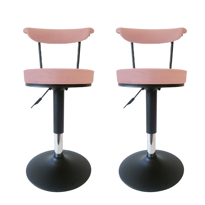 Sgabelli da pranzo posteriore glam sgabelli da bar ad altezza regolabile con base di metallo