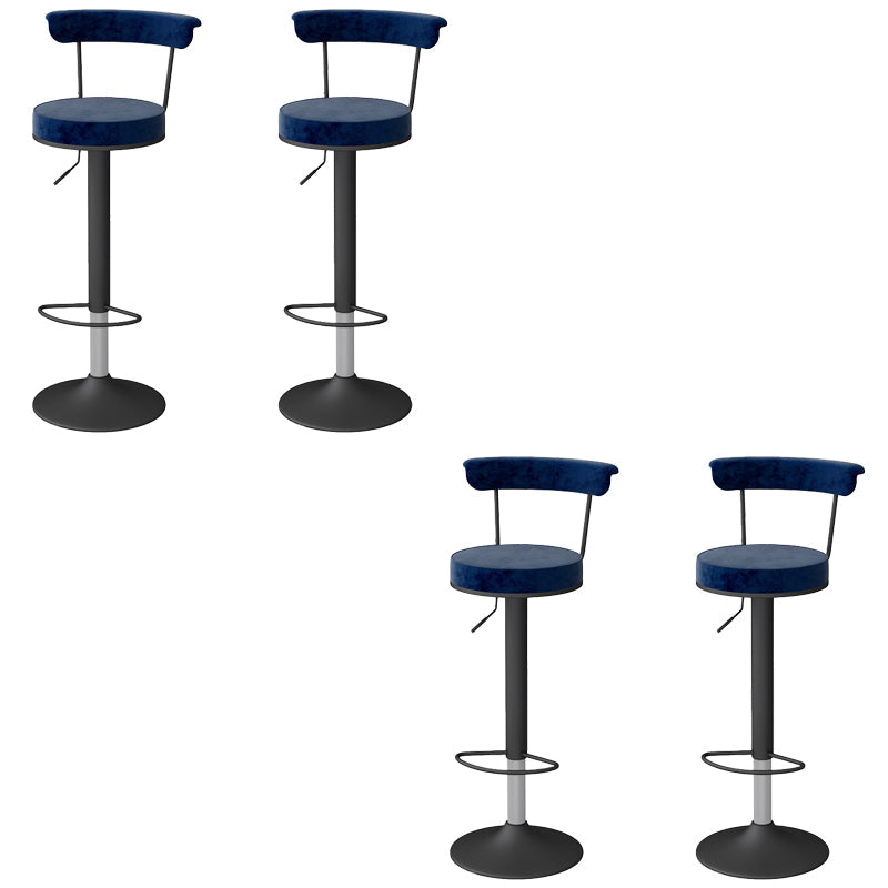 Sgabelli da pranzo posteriore glam sgabelli da bar ad altezza regolabile con base di metallo