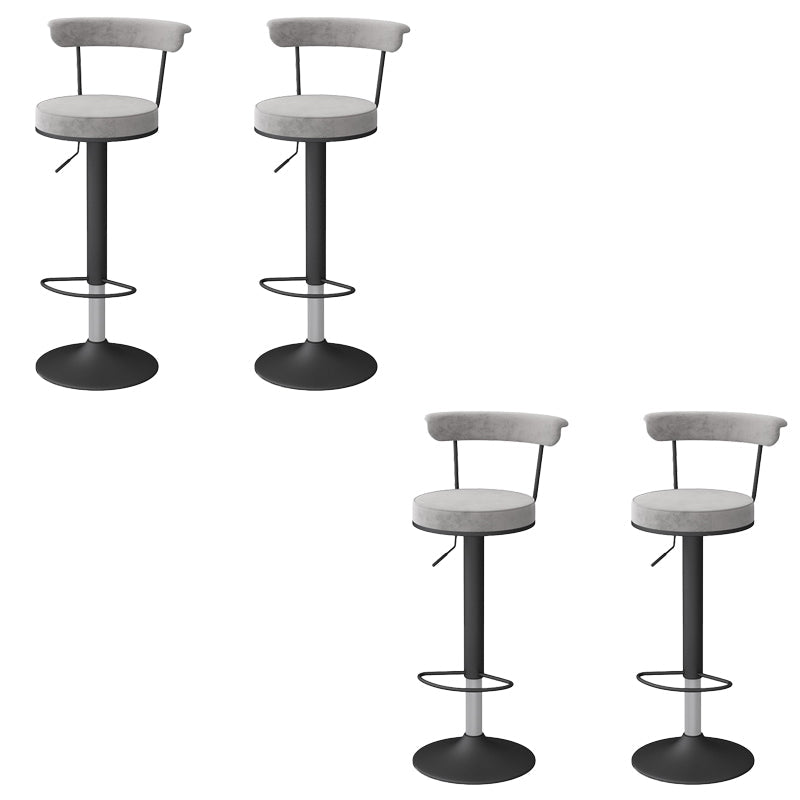 Sgabelli da pranzo posteriore glam sgabelli da bar ad altezza regolabile con base di metallo