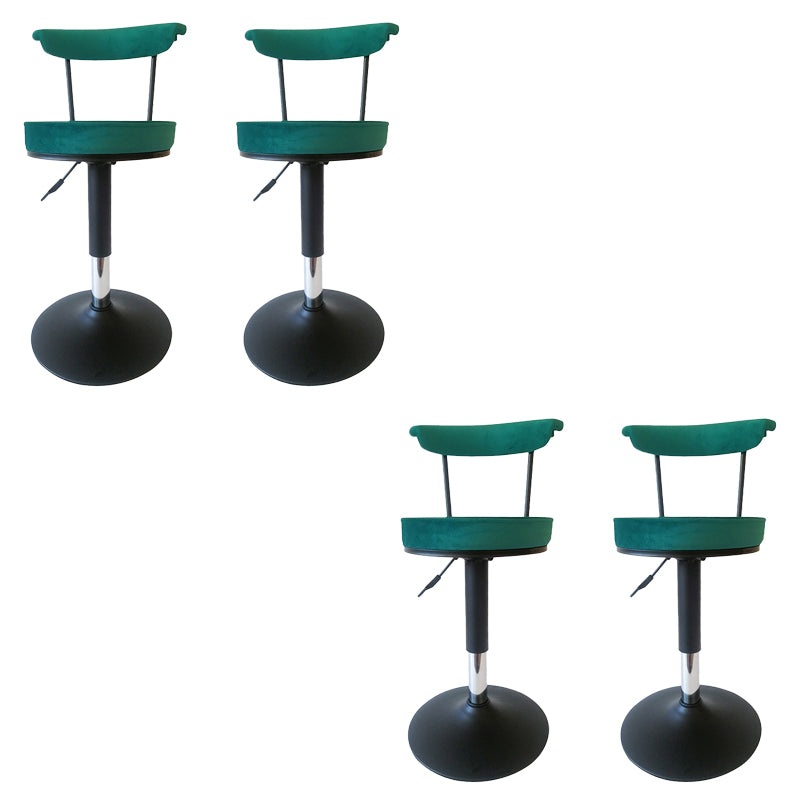 Sgabelli da pranzo posteriore glam sgabelli da bar ad altezza regolabile con base di metallo