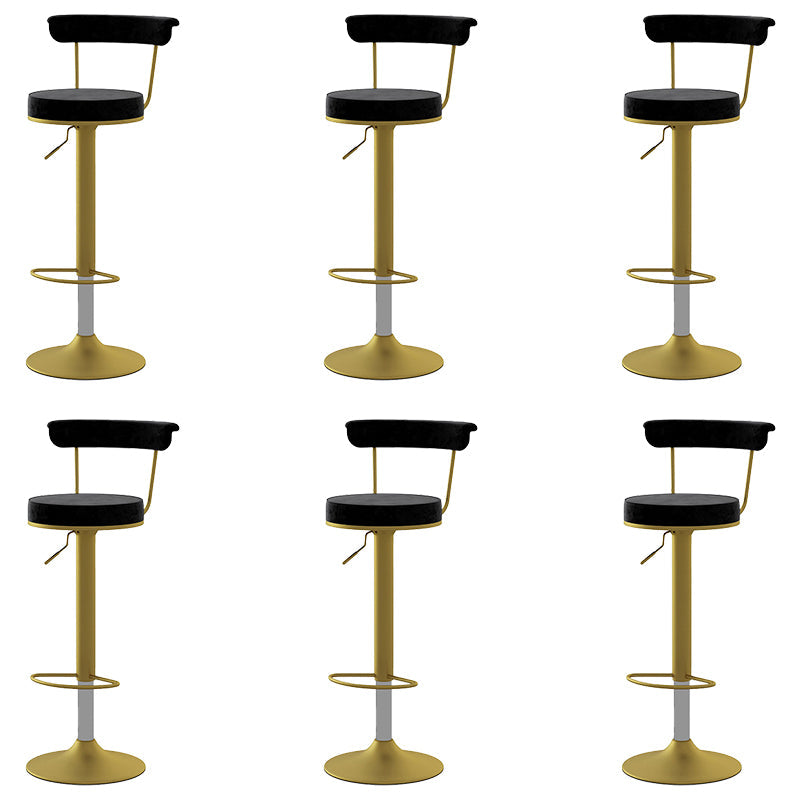 Sgabelli da pranzo posteriore glam sgabelli da bar ad altezza regolabile con base di metallo