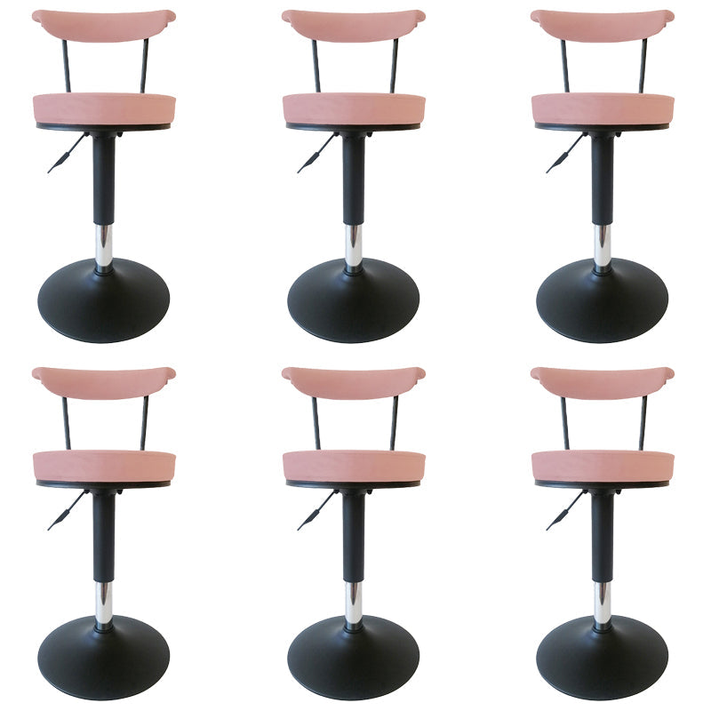 Sgabelli da pranzo posteriore glam sgabelli da bar ad altezza regolabile con base di metallo