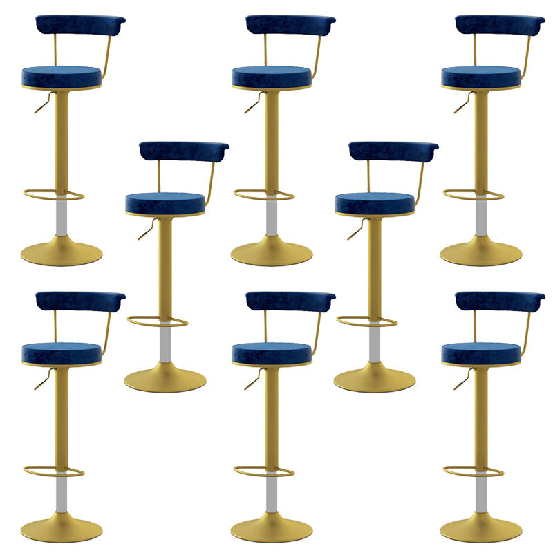 Sgabelli da pranzo posteriore glam sgabelli da bar ad altezza regolabile con base di metallo