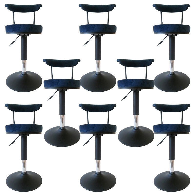 Sgabelli da pranzo posteriore glam sgabelli da bar ad altezza regolabile con base di metallo