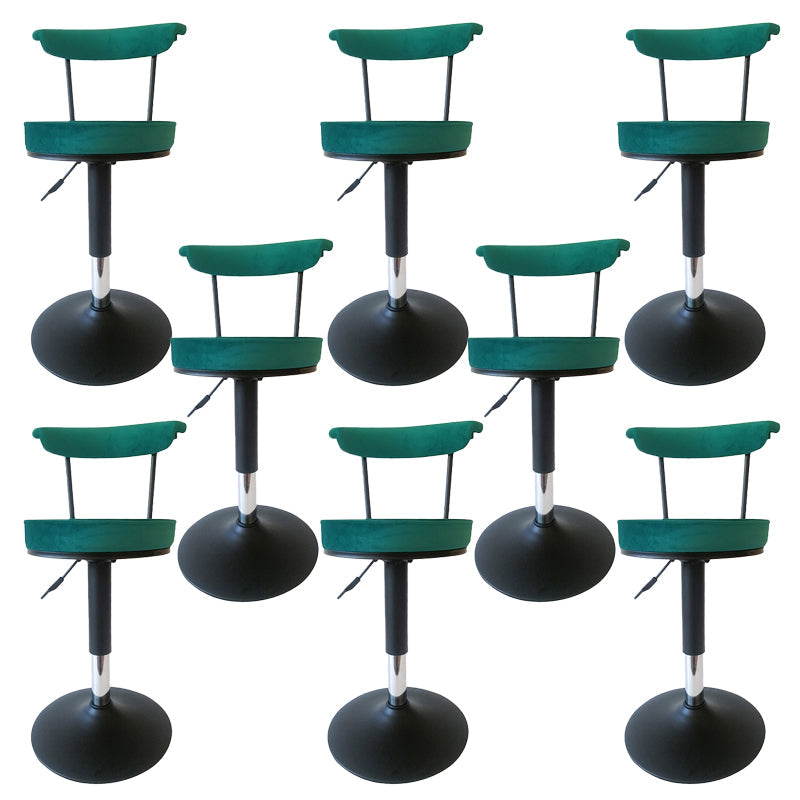 Sgabelli da pranzo posteriore glam sgabelli da bar ad altezza regolabile con base di metallo