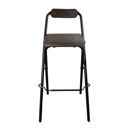 Contemporary Folding Dining Stools Armless Bar Stools with Metal Base Black 1 Piece Clearhalo 'Bar Furniture' 'Bar Stools' 'bar_stools' 'furn' 'furn_bar_stools' 'Furniture' 'Kitchen & Dining Furniture' 6938529