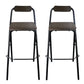 Contemporary Folding Dining Stools Armless Bar Stools with Metal Base Black 2 Piece Set Clearhalo 'Bar Furniture' 'Bar Stools' 'bar_stools' 'furn' 'furn_bar_stools' 'Furniture' 'Kitchen & Dining Furniture' 6938531