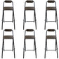 Contemporary Folding Dining Stools Armless Bar Stools with Metal Base Black 6 Piece Set Clearhalo 'Bar Furniture' 'Bar Stools' 'bar_stools' 'furn' 'furn_bar_stools' 'Furniture' 'Kitchen & Dining Furniture' 6938539