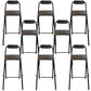 Contemporary Folding Dining Stools Armless Bar Stools with Metal Base Black 8 Piece Set Clearhalo 'Bar Furniture' 'Bar Stools' 'bar_stools' 'furn' 'furn_bar_stools' 'Furniture' 'Kitchen & Dining Furniture' 6938542