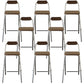 Contemporary Folding Dining Stools Armless Bar Stools with Metal Base Silver 8 Piece Set Clearhalo 'Bar Furniture' 'Bar Stools' 'bar_stools' 'furn' 'furn_bar_stools' 'Furniture' 'Kitchen & Dining Furniture' 6938543