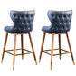 Low Back Dining Stools Bucket Armless Bar Stools with Wood Base Blue 2 Piece Set Clearhalo 'Bar Furniture' 'Bar Stools' 'bar_stools' 'furn' 'furn_bar_stools' 'Furniture' 'Kitchen & Dining Furniture' 6938550