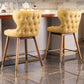 Low Back Dining Stools Bucket Armless Bar Stools with Wood Base Clearhalo 'Bar Furniture' 'Bar Stools' 'bar_stools' 'furn' 'furn_bar_stools' 'Furniture' 'Kitchen & Dining Furniture' 6938553