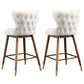 Low Back Dining Stools Bucket Armless Bar Stools with Wood Base White 2 Piece Set Clearhalo 'Bar Furniture' 'Bar Stools' 'bar_stools' 'furn' 'furn_bar_stools' 'Furniture' 'Kitchen & Dining Furniture' 6938554