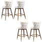 Low Back Dining Stools Bucket Armless Bar Stools with Wood Base White 4 Piece Set Clearhalo 'Bar Furniture' 'Bar Stools' 'bar_stools' 'furn' 'furn_bar_stools' 'Furniture' 'Kitchen & Dining Furniture' 6938564