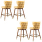 Low Back Dining Stools Bucket Armless Bar Stools with Wood Base Yellow 4 Piece Set Clearhalo 'Bar Furniture' 'Bar Stools' 'bar_stools' 'furn' 'furn_bar_stools' 'Furniture' 'Kitchen & Dining Furniture' 6938566