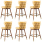 Low Back Dining Stools Bucket Armless Bar Stools with Wood Base Yellow 6 Piece Set Clearhalo 'Bar Furniture' 'Bar Stools' 'bar_stools' 'furn' 'furn_bar_stools' 'Furniture' 'Kitchen & Dining Furniture' 6938571