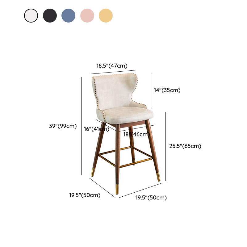Low Back Dining Stools Bucket Armless Bar Stools with Wood Base Clearhalo 'Bar Furniture' 'Bar Stools' 'bar_stools' 'furn' 'furn_bar_stools' 'Furniture' 'Kitchen & Dining Furniture' 6938578