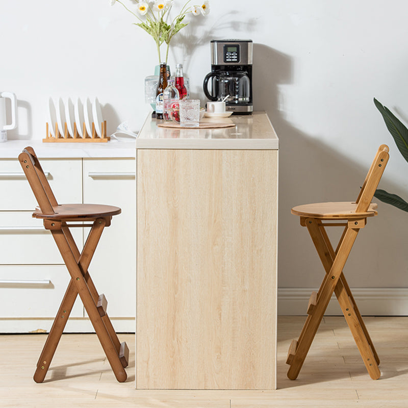 Eigentijdse vouwende eetgelegenheid krukken massieve houten barkrukken met voetsteun