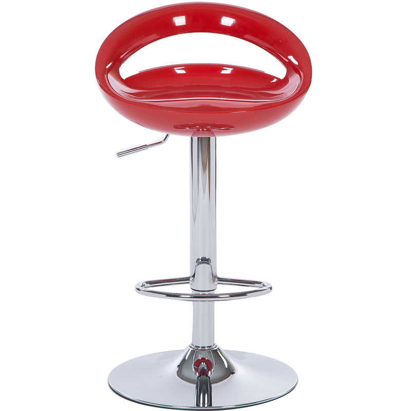 Low Back Plastic Dining Stools Armless Bar Stools with Metal Base Clearhalo 'Bar Furniture' 'Bar Stools' 'bar_stools' 'furn' 'furn_bar_stools' 'Furniture' 'Kitchen & Dining Furniture' 6938631