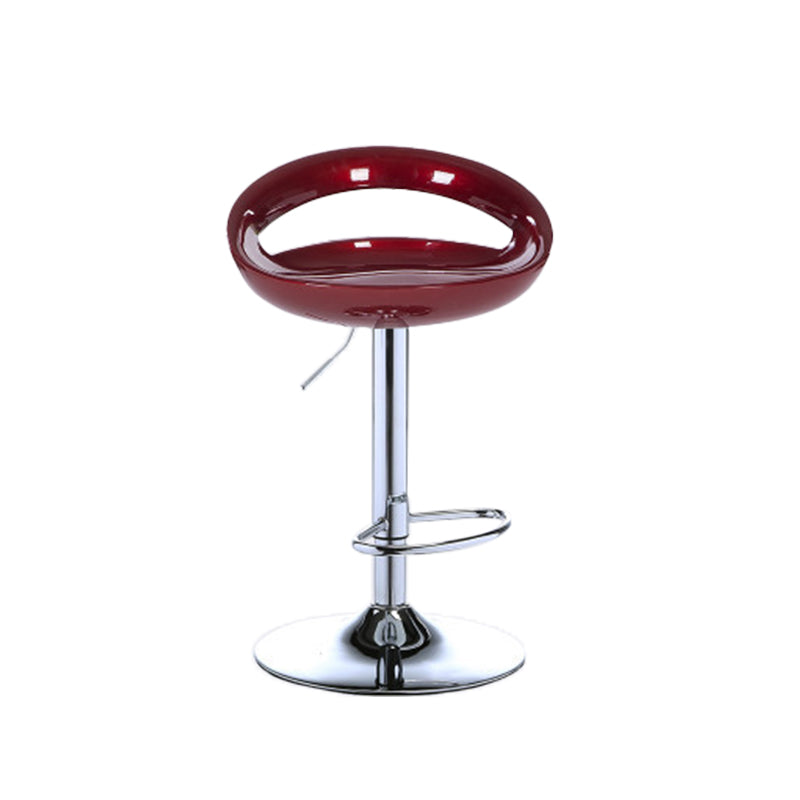 Low Back Plastic Dining Stools Armless Bar Stools with Metal Base Copper 1 Piece Clearhalo 'Bar Furniture' 'Bar Stools' 'bar_stools' 'furn' 'furn_bar_stools' 'Furniture' 'Kitchen & Dining Furniture' 6938634