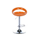 Low Back Plastic Dining Stools Armless Bar Stools with Metal Base Orange 1 Piece Clearhalo 'Bar Furniture' 'Bar Stools' 'bar_stools' 'furn' 'furn_bar_stools' 'Furniture' 'Kitchen & Dining Furniture' 6938637