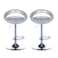 Low Back Plastic Dining Stools Armless Bar Stools with Metal Base Gray 2 Piece Set Clearhalo 'Bar Furniture' 'Bar Stools' 'bar_stools' 'furn' 'furn_bar_stools' 'Furniture' 'Kitchen & Dining Furniture' 6938646
