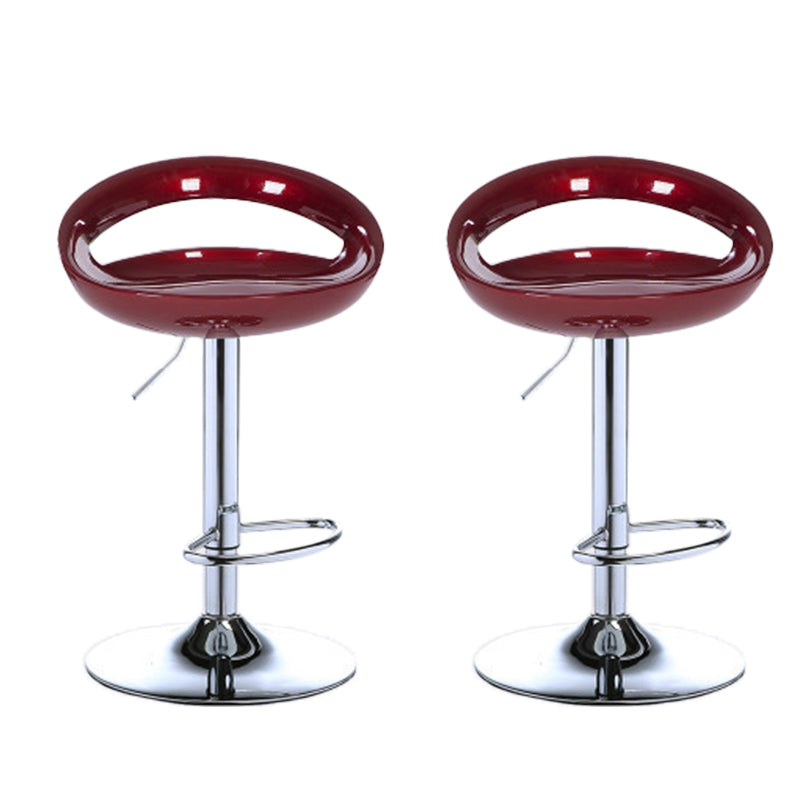 Low Back Plastic Dining Stools Armless Bar Stools with Metal Base Copper 2 Piece Set Clearhalo 'Bar Furniture' 'Bar Stools' 'bar_stools' 'furn' 'furn_bar_stools' 'Furniture' 'Kitchen & Dining Furniture' 6938648