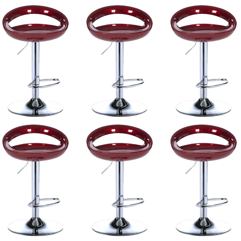 Low Back Plastic Dining Stools Armless Bar Stools with Metal Base Copper 6 Piece Set Clearhalo 'Bar Furniture' 'Bar Stools' 'bar_stools' 'furn' 'furn_bar_stools' 'Furniture' 'Kitchen & Dining Furniture' 6938668