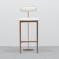 Glam Faux Leather Bar Stool Low Back Counter Bar Stool for Home