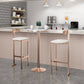 Glam Faux Leather Bar Stool Low Back Counter Bar Stool for Home