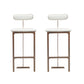 Glam Faux Leather Bar Stool Low Back Counter Bar Stool for Home