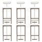 Glam Faux Leather Bar Stool Low Back Counter Bar Stool for Home