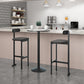 Glam Faux Leather Bar Stool Low Back Counter Bar Stool for Home