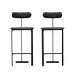 Glam Faux Leather Bar Stool Low Back Counter Bar Stool for Home