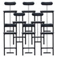 Glam Faux Leather Bar Stool Low Back Counter Bar Stool for Home