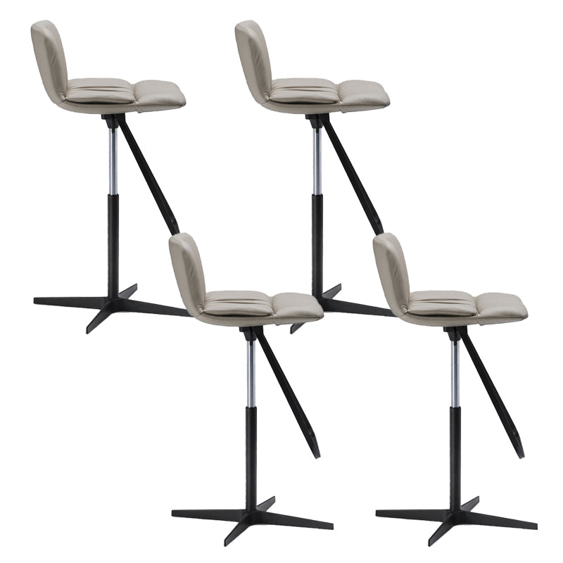 Industrial Style Rotatable Bar Stool Leather Counter Bar Stool for Home Khaki 4 Piece Set Clearhalo 'Bar Furniture' 'Bar Stools' 'bar_stools' 'furn' 'furn_bar_stools' 'Furniture' 'Kitchen & Dining Furniture' 6938710