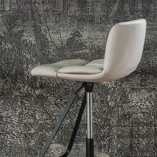 Industrial Style Rotatable Bar Stool Leather Counter Bar Stool for Home Clearhalo 'Bar Furniture' 'Bar Stools' 'bar_stools' 'furn' 'furn_bar_stools' 'Furniture' 'Kitchen & Dining Furniture' 6938722