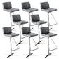 Industrial Style Rotatable Bar Stool Leather Counter Bar Stool for Home Grey 8 Piece Set Clearhalo 'Bar Furniture' 'Bar Stools' 'bar_stools' 'furn' 'furn_bar_stools' 'Furniture' 'Kitchen & Dining Furniture' 6938724
