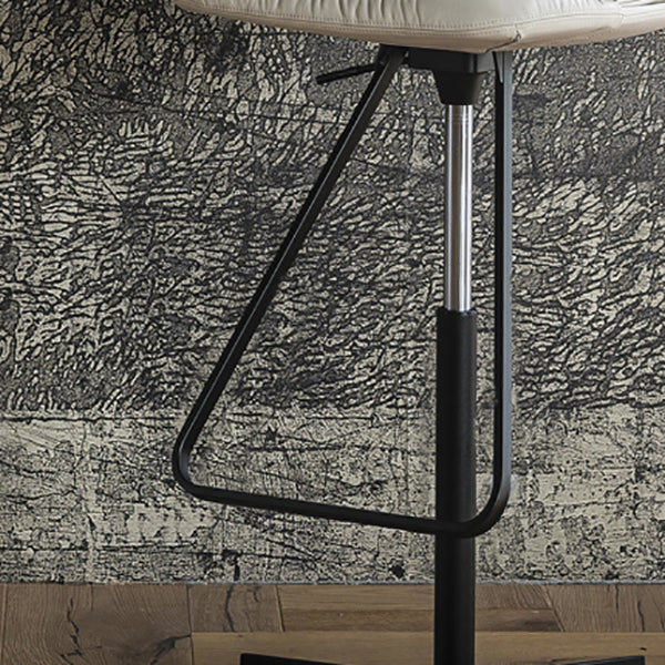 Industrial Style Rotatable Bar Stool Leather Counter Bar Stool for Home Clearhalo 'Bar Furniture' 'Bar Stools' 'bar_stools' 'furn' 'furn_bar_stools' 'Furniture' 'Kitchen & Dining Furniture' 6938725