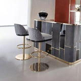 Taburete de barra glam giratoria taburete de barra baja para la barra de la espalda para el hogar