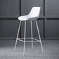 Nordic Plastic Bar Stool Low Back Counter Bar Stool with Metal Legs for Home