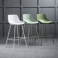 Nordic Plastic Bar Stool Low Back Counter Bar Stool with Metal Legs for Home