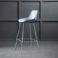 Nordic Plastic Bar Stool Low Back Counter Bar Stool with Metal Legs for Home