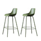 Nordic Plastic Bar Stool Low Back Counter Bar Stool with Metal Legs for Home
