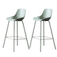 Nordic Plastic Bar Stool Low Back Counter Bar Stool with Metal Legs for Home