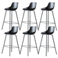 Nordic Plastic Bar Stool Low Back Counter Bar Stool with Metal Legs for Home