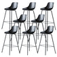 Nordic Plastic Bar Stool Low Back Counter Bar Stool with Metal Legs for Home