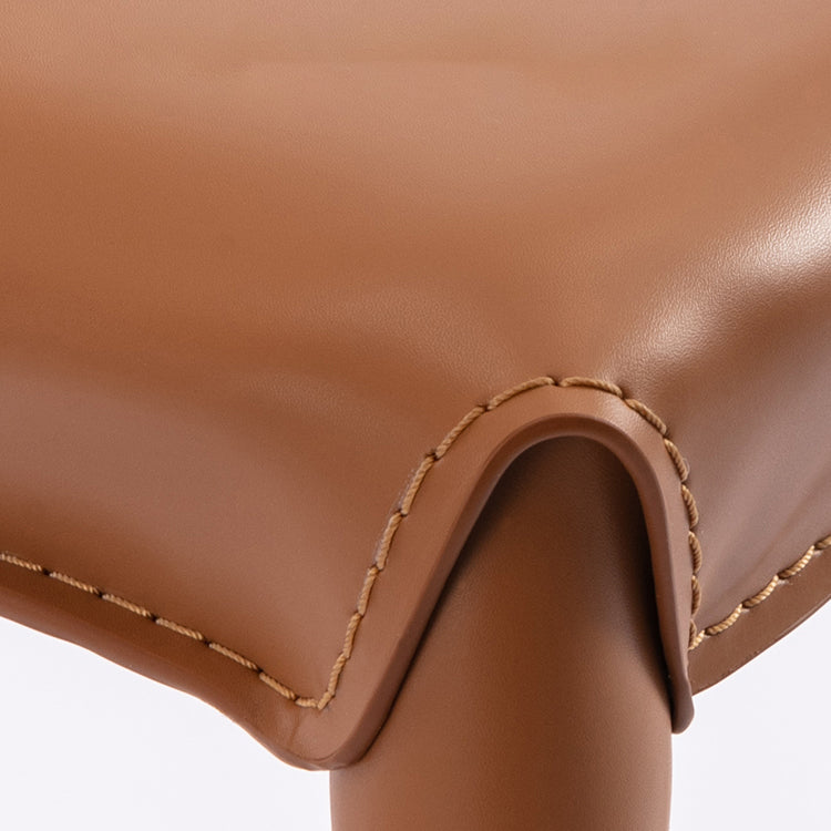 Contemporary Leather Bar Stool Low Back Counter Bar Stool with Metal Legs for Home Clearhalo 'Bar Furniture' 'Bar Stools' 'bar_stools' 'furn' 'furn_bar_stools' 'Furniture' 'Kitchen & Dining Furniture' 6938791