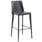 Contemporary Leather Bar Stool Low Back Counter Bar Stool with Metal Legs for Home Grey 1 Piece Bar Stool(30"H) Clearhalo 'Bar Furniture' 'Bar Stools' 'bar_stools' 'furn' 'furn_bar_stools' 'Furniture' 'Kitchen & Dining Furniture' 6938793