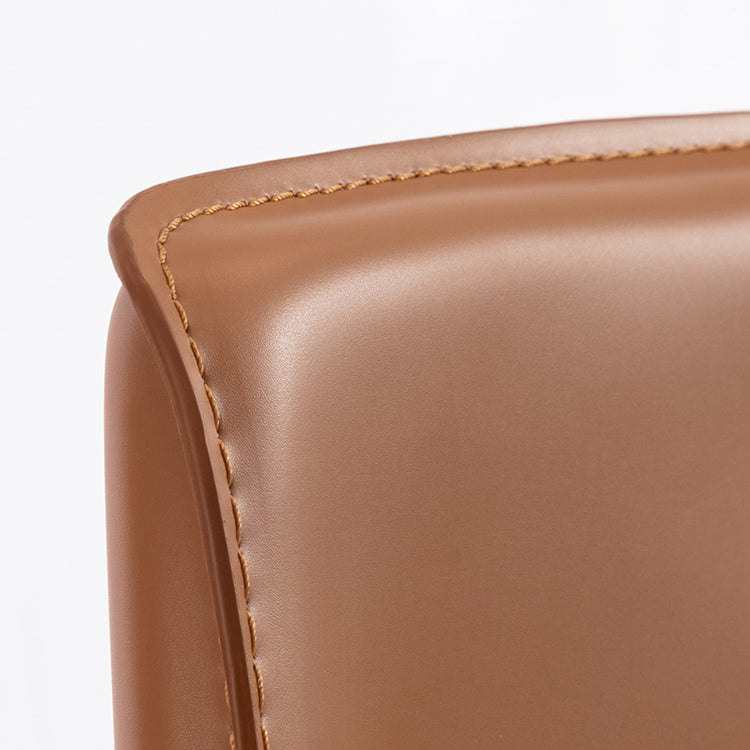 Contemporary Leather Bar Stool Low Back Counter Bar Stool with Metal Legs for Home Clearhalo 'Bar Furniture' 'Bar Stools' 'bar_stools' 'furn' 'furn_bar_stools' 'Furniture' 'Kitchen & Dining Furniture' 6938795